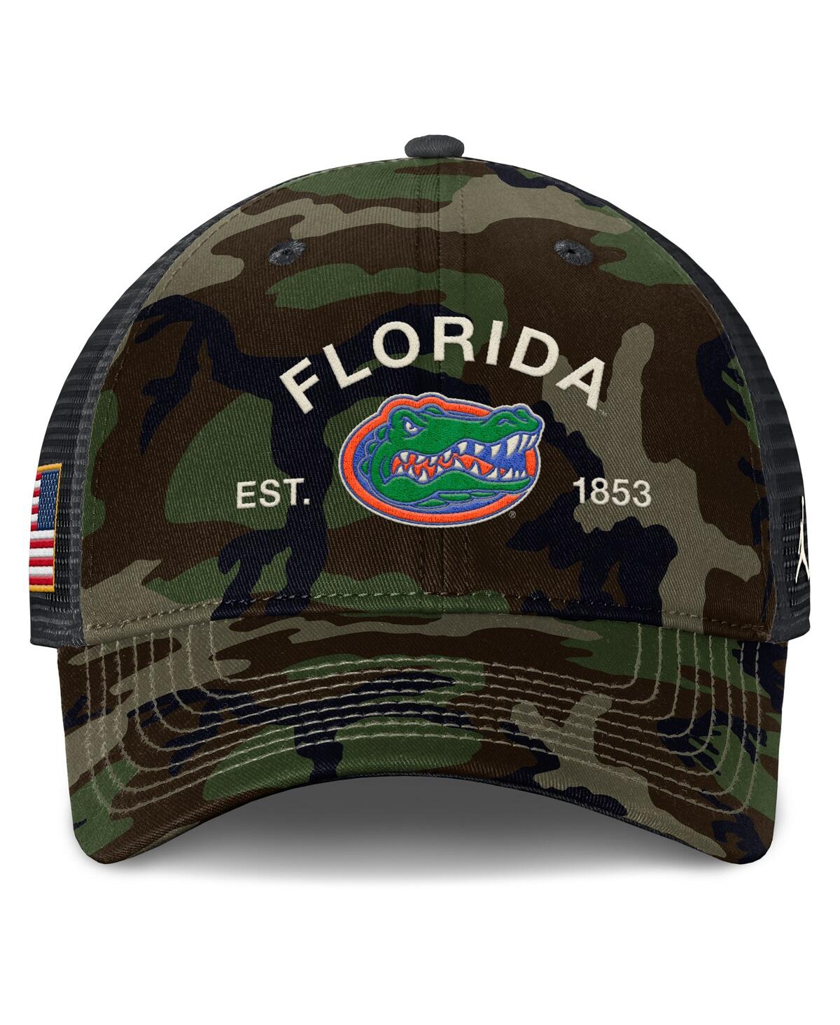 Jordan Men's Camo Florida Gators 2025 Military Appreciation Rise Adjustable Trucker Hat