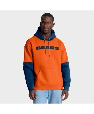 Men's Orange Chicago Bears Helmet Pullover Hoodie