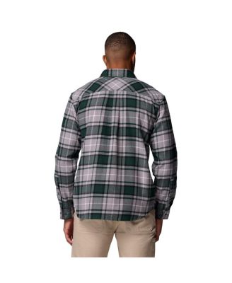 Men's Green Michigan State Spartans Flare Gun Omni-Wick Flannel Long Sleeve Button-Up Shirt