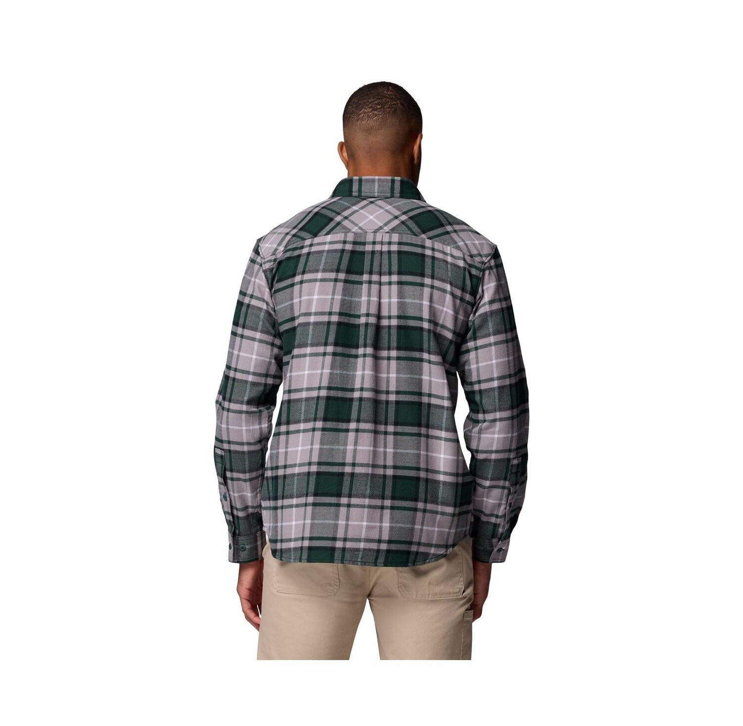 Men's Green Michigan State Spartans Flare Gun Omni-Wick Flannel Long Sleeve Button-Up Shirt