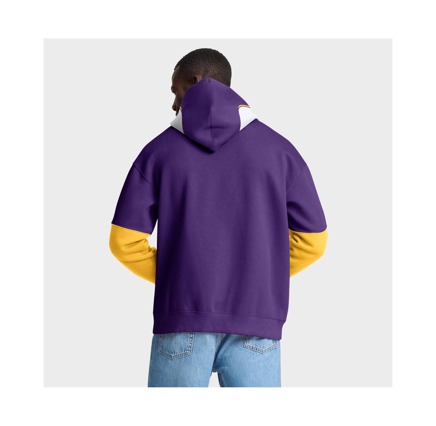 Men's Purple Minnesota Vikings Helmet Retro Pullover Hoodie
