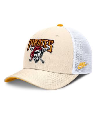 Nike - Men's Natural Pittsburgh Pirates Cooperstown Collection Dri-FIT Rise Trucker Adjustable Hat
