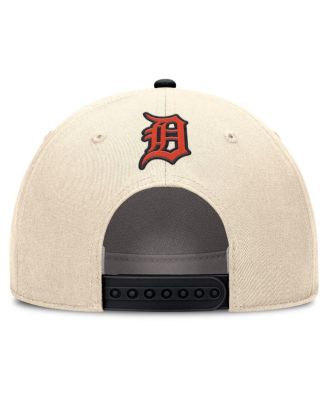 Men's Natural/Black Detroit Tigers Cooperstown Collection Rise Adjustable Hat