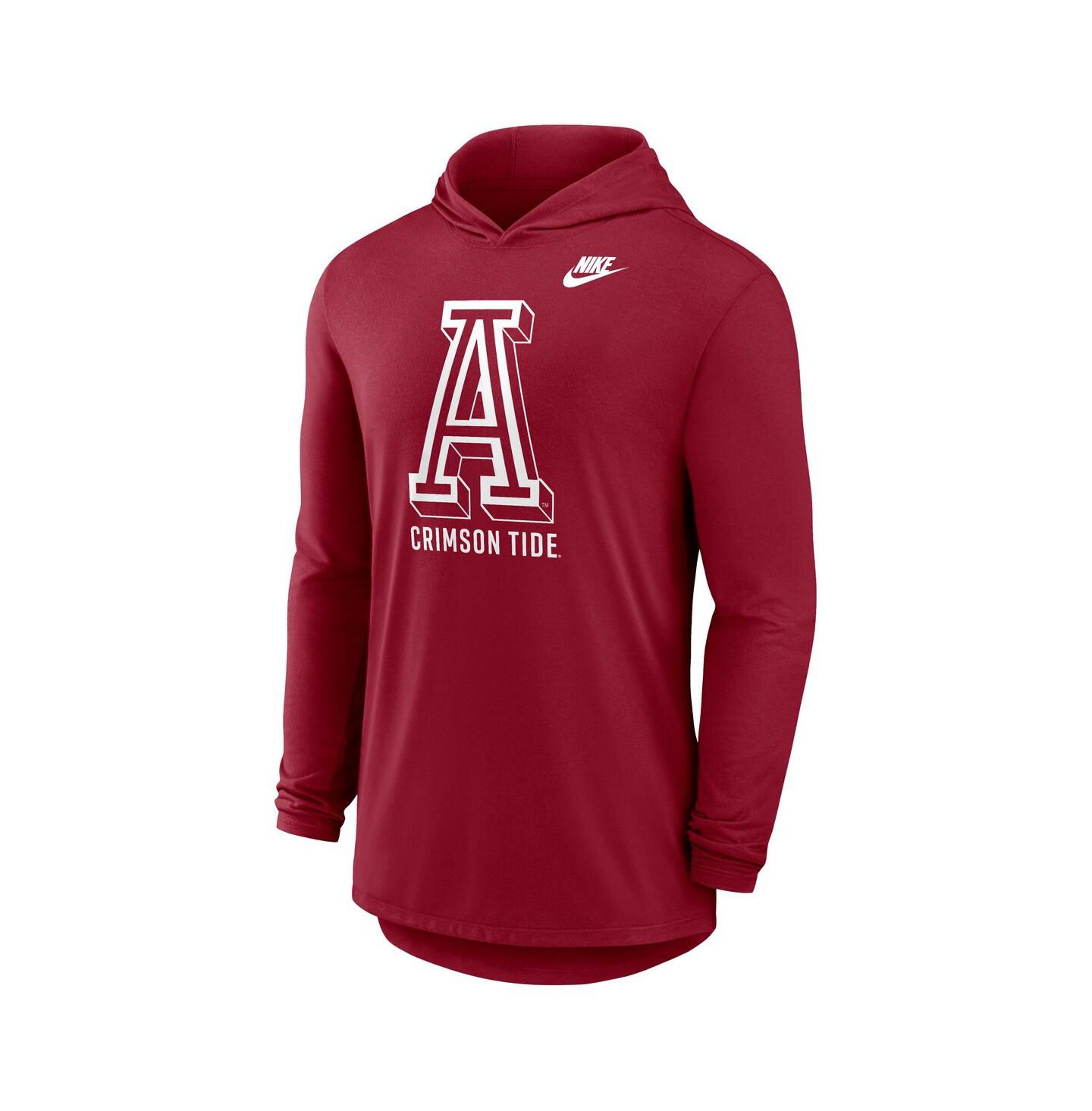 Мужское худи Nike Crimson Alabama Crimson Tide Legacy Tri-Blend Dri-FIT Long Sleeve T-Shirt — фото 2