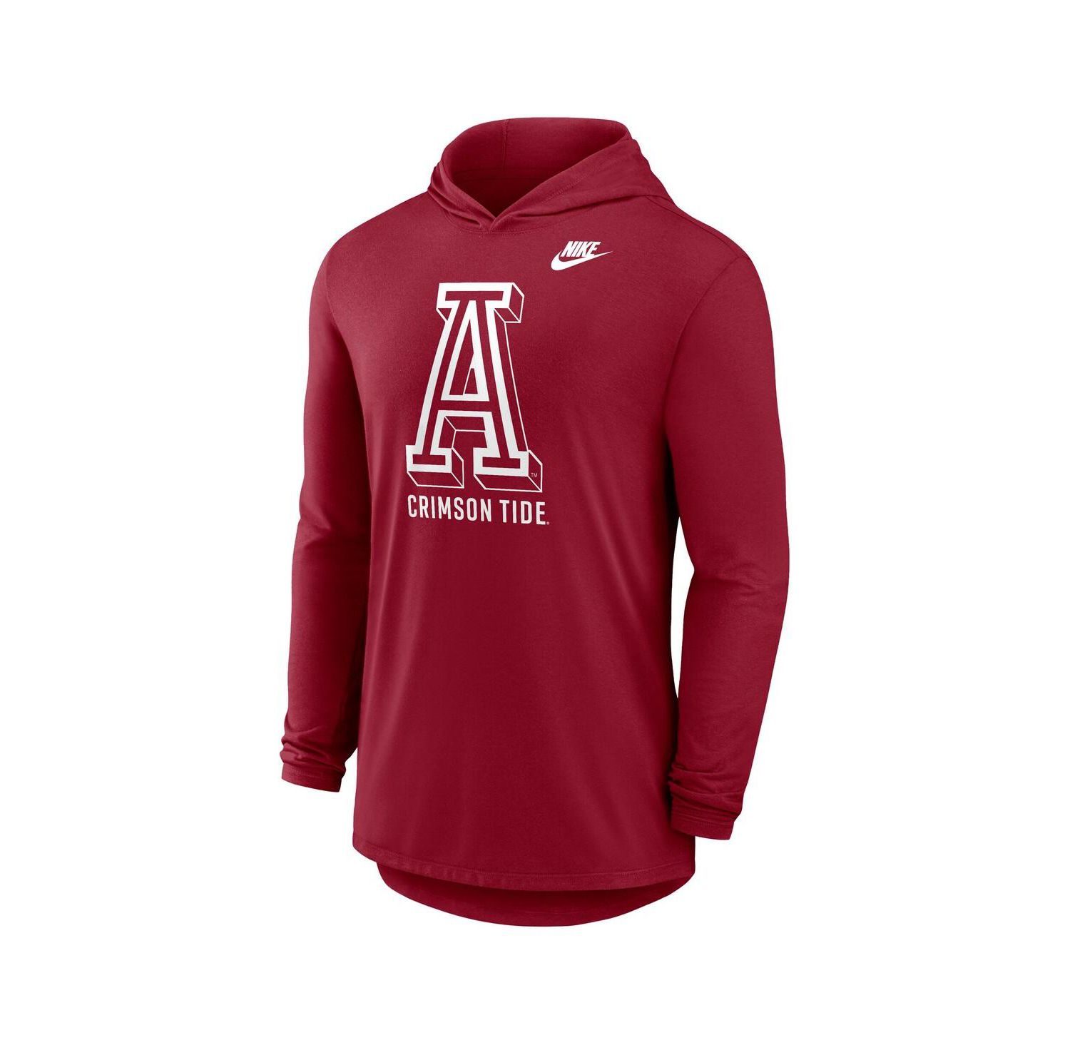 Men's Crimson Alabama Crimson Tide Legacy Tri-Blend Dri-FIT Long Sleeve Hoodie T-Shirt