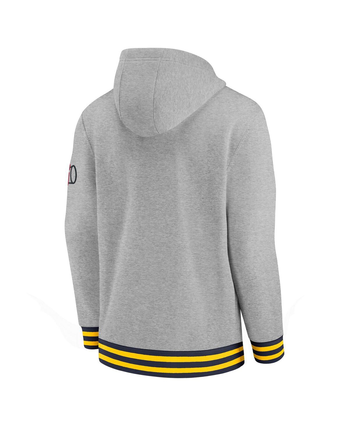 Nike Men's Heather Gray Michigan Wolverines Legacy Retro Pullover Hoodie