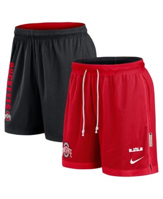 Nike - Men's Scarlet/Black Ohio State Buckeyes Courtside Standard Issue Dri-FIT Reversible Shorts