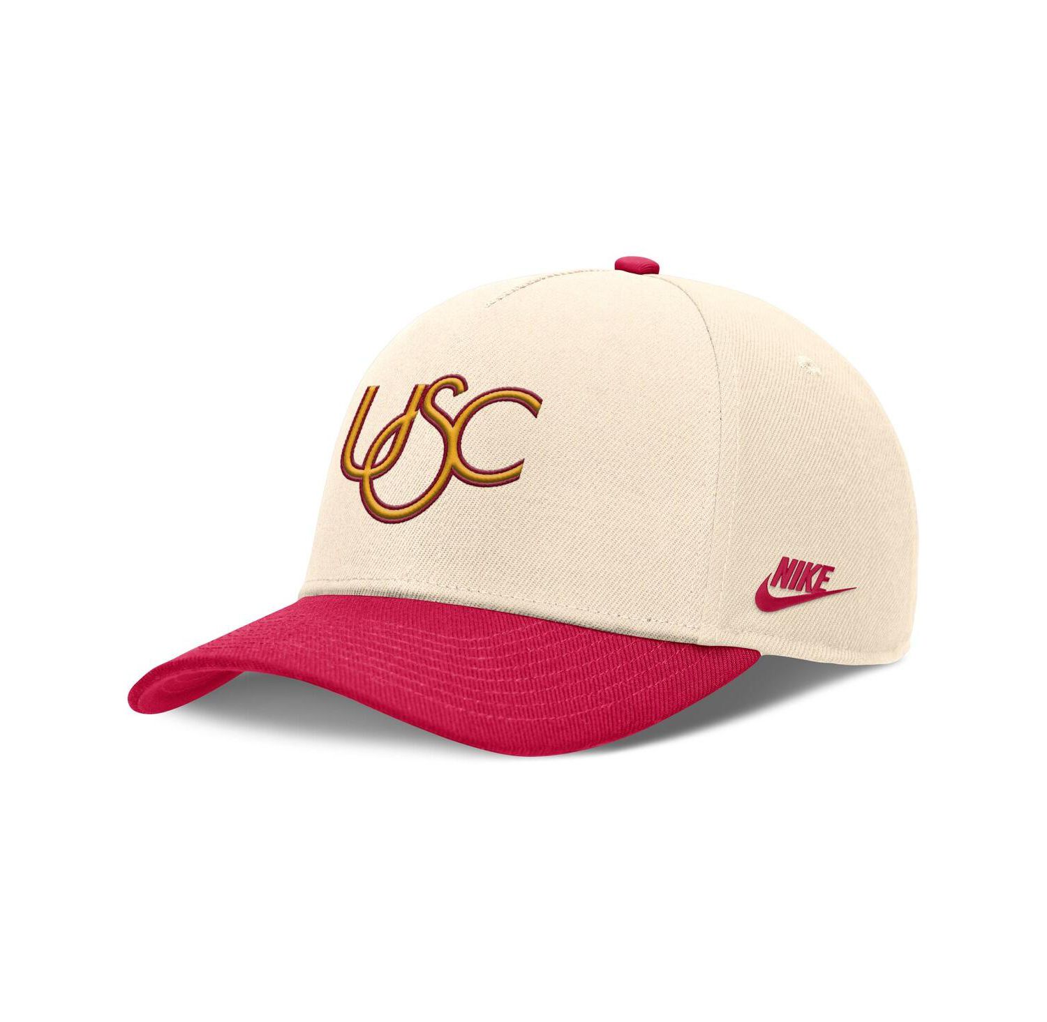 Men's Natural/Cardinal USC Trojans Academic Rise Dri-FIT Adjustable Hat