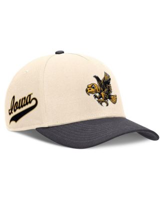 Nike - Men's Natural/Anthracite Iowa Hawkeyes Academic Rise Dri-FIT Adjustable Hat