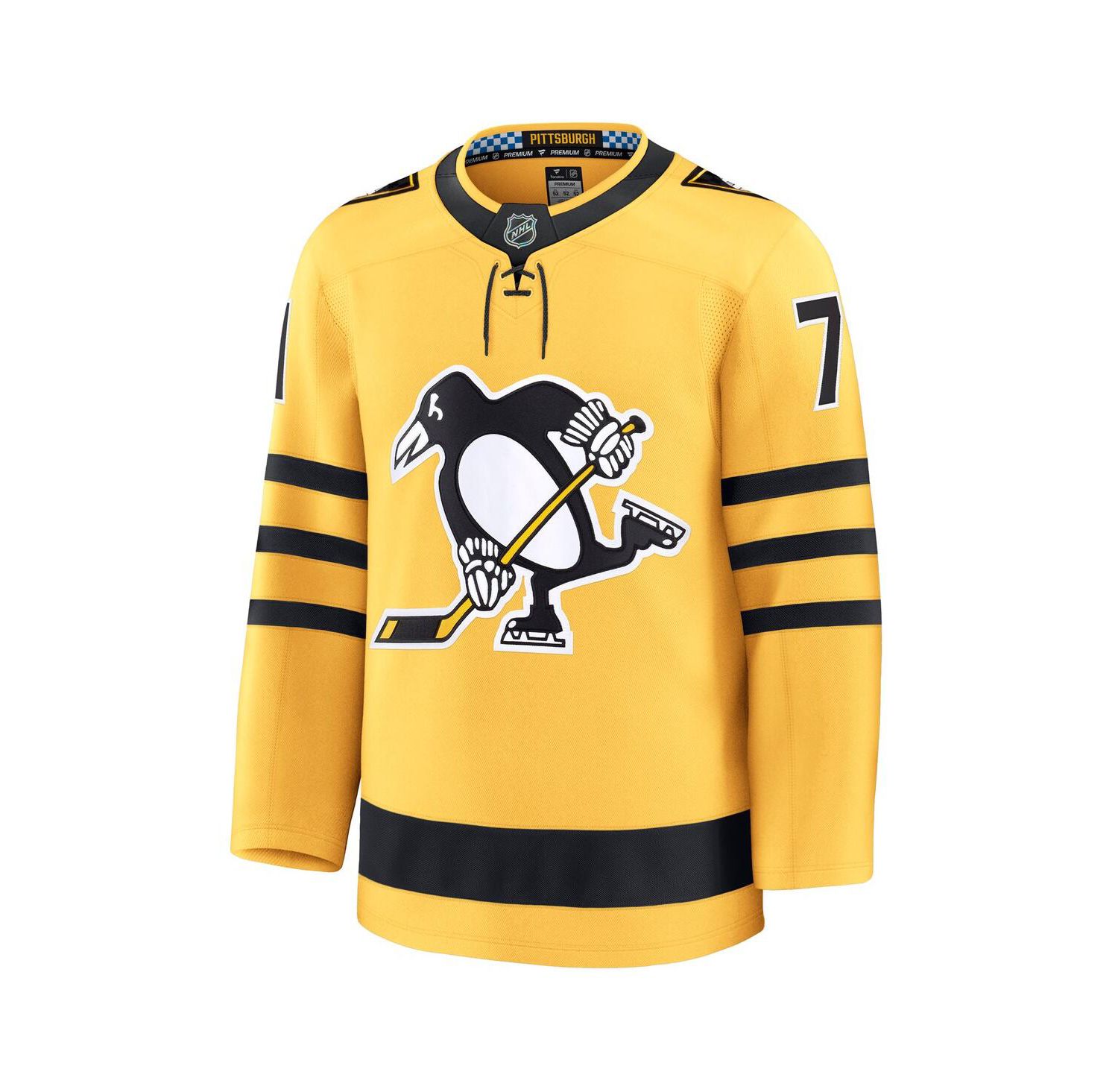 Men's Evgeni Malkin Gold Pittsburgh Penguins Alternate Premium Player Jersey