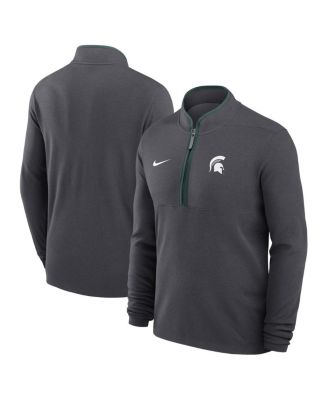 Nike - Men's Anthracite Michigan State Spartans Courtside Victory Dri-FIT Half-Zip Pullover Sweatshirt