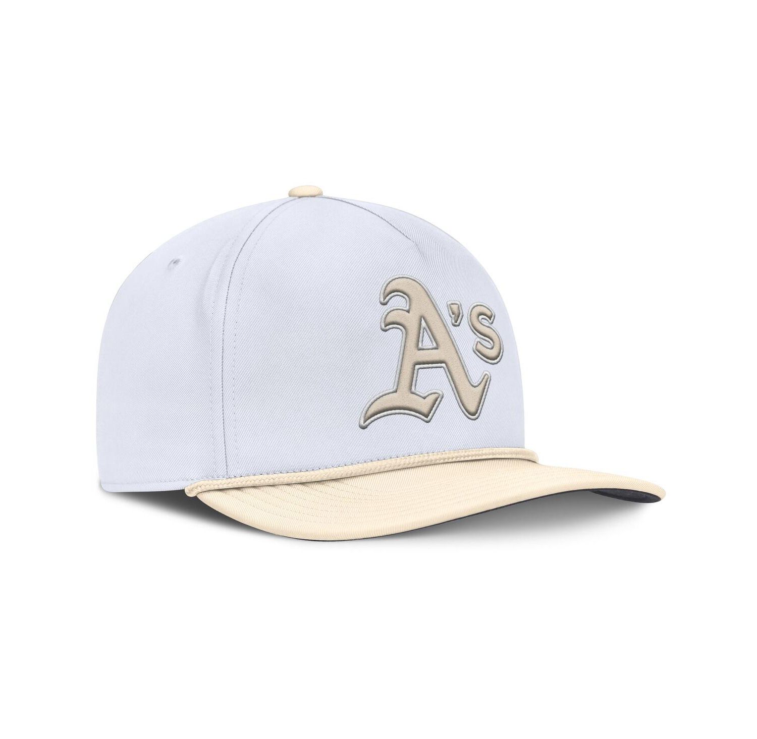 Men's White/Cream Athletics Pro Performance Snapback Hat