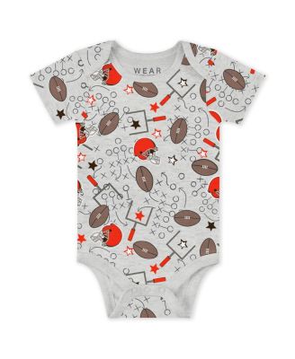 Baby Boys and Girls Newborn 3-Piece Cleveland Browns Turn Me Around Bodysuits and Pant Set