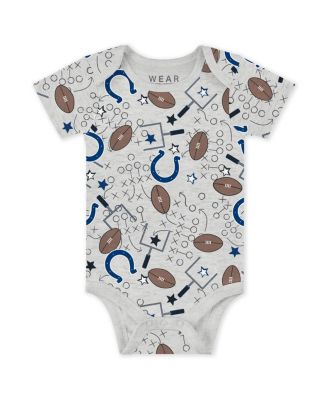 Baby Boys and Girls Newborn 3-Piece Indianapolis Colts Turn Me Around Bodysuits and Pant Set