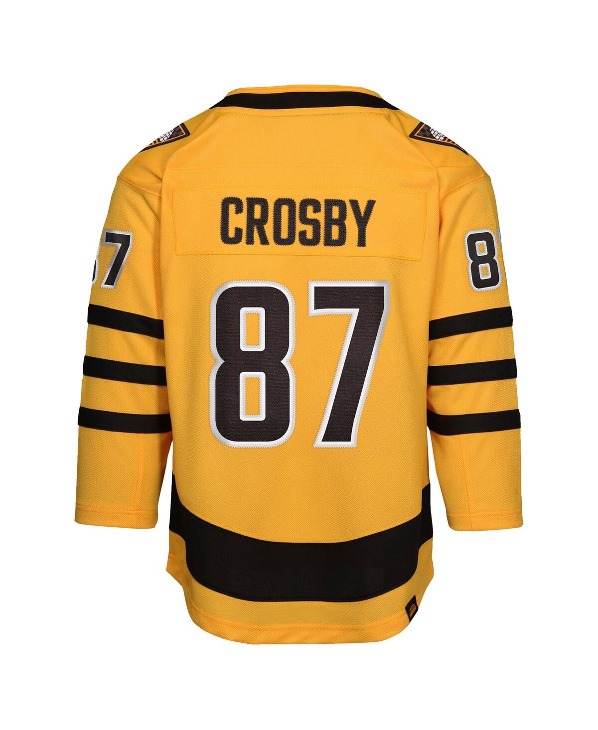 Outerstuff Big Boys and Girls Sidney Crosby Gold Pittsburgh Penguins Alternate Replica Player Jersey