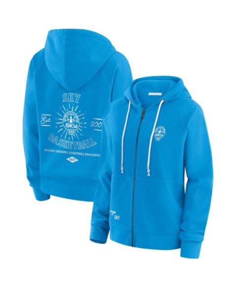 Женское худи WEAR by Erin Andrews Sky Blue Chicago Sky Vintage Full-Zip Raglan