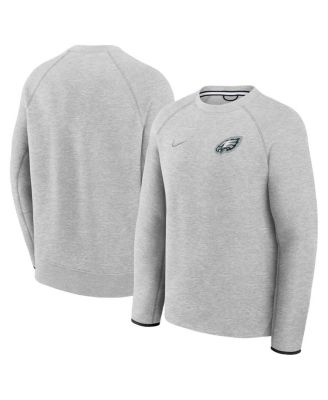 Nike - Men's Heather Gray Philadelphia Eagles Tech Fleece Raglan Sweatshirt