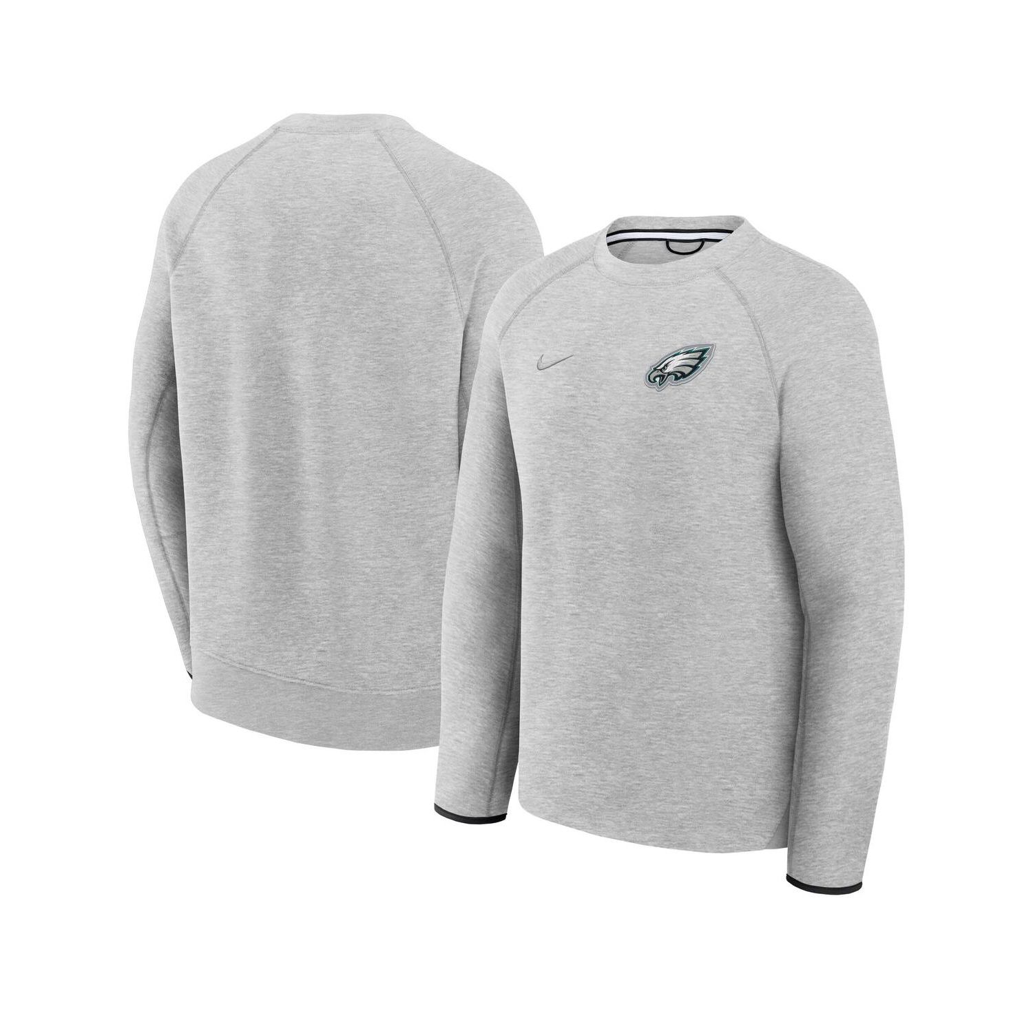 Men's Heather Gray Philadelphia Eagles Tech Fleece Raglan Sweatshirt