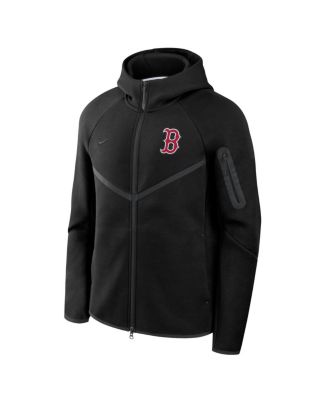 Nike Men's Black Boston Red Sox Tech Fleece Windrunner Full-Zip