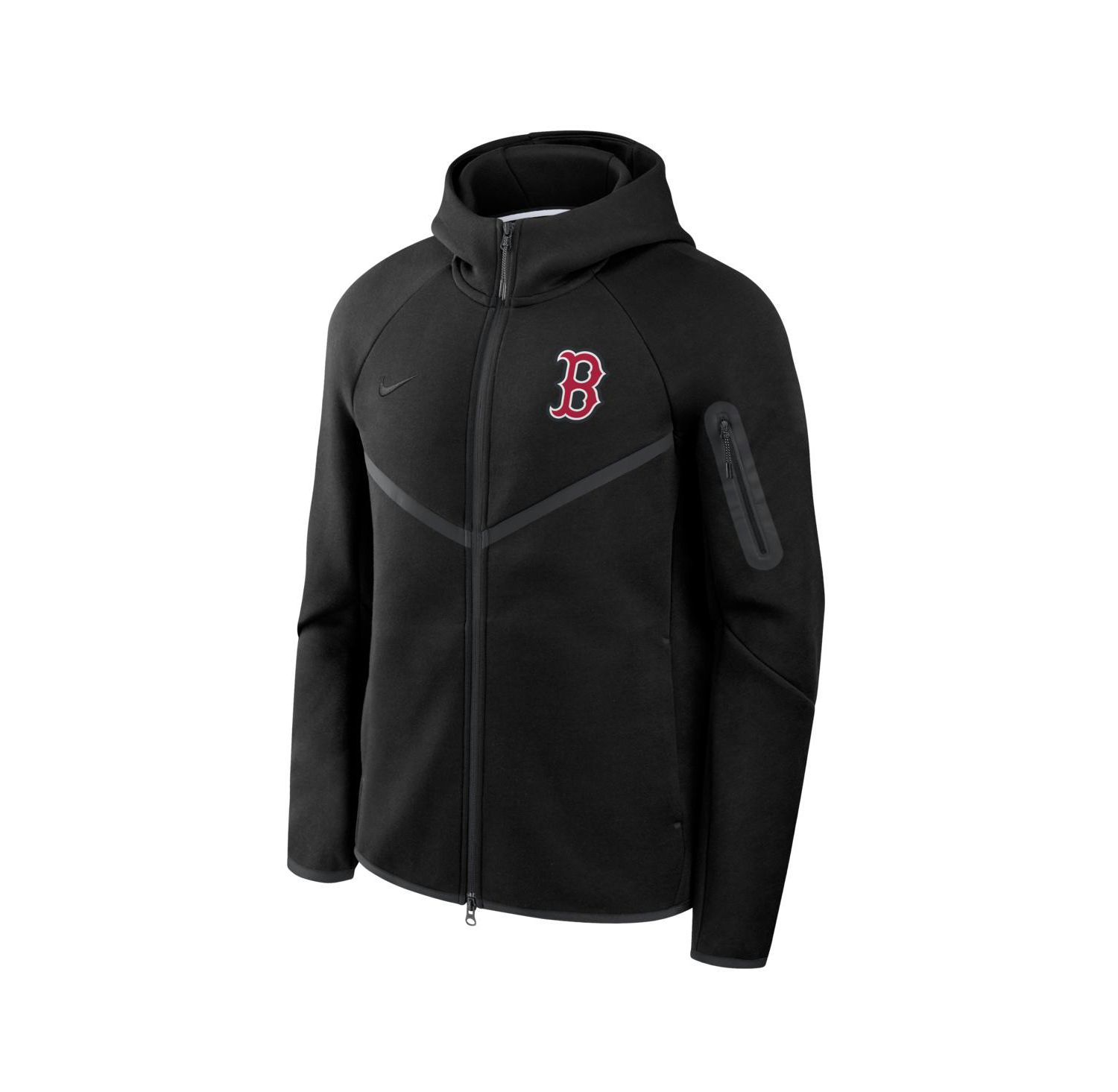 Men's Black Boston Red Sox Tech Fleece Windrunner Full-Zip Hoodie Jacket