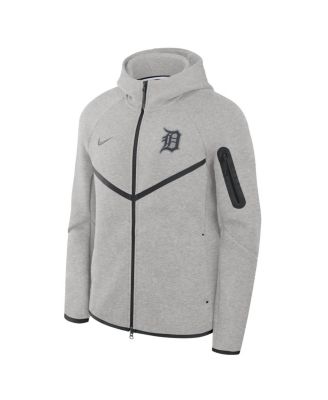 Men's Heather Charcoal Detroit Tigers Tech Fleece Windrunner Full-Zip Hoodie Jacket