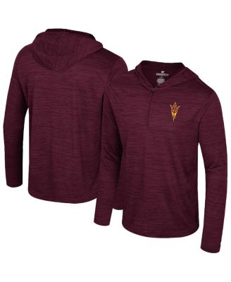 Colosseum - Men's Maroon Arizona State Sun Devils Always Sunny Lightweight Quarter-Zip Hoodie