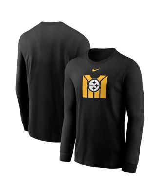 Nike - Men's Black Pittsburgh Steelers Team Outline Essential Long Sleeve T-Shirt