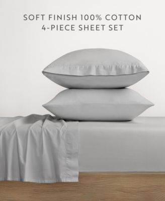 Ultra Soft Percale Cotton 4-Pc. Sheet Set, Queen