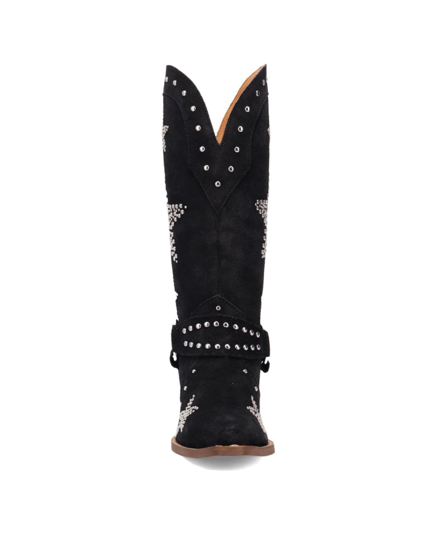 Женские ботинки Dingo Lucky Stars Suede Leather Boot, цвет: Чёрный — фото 5