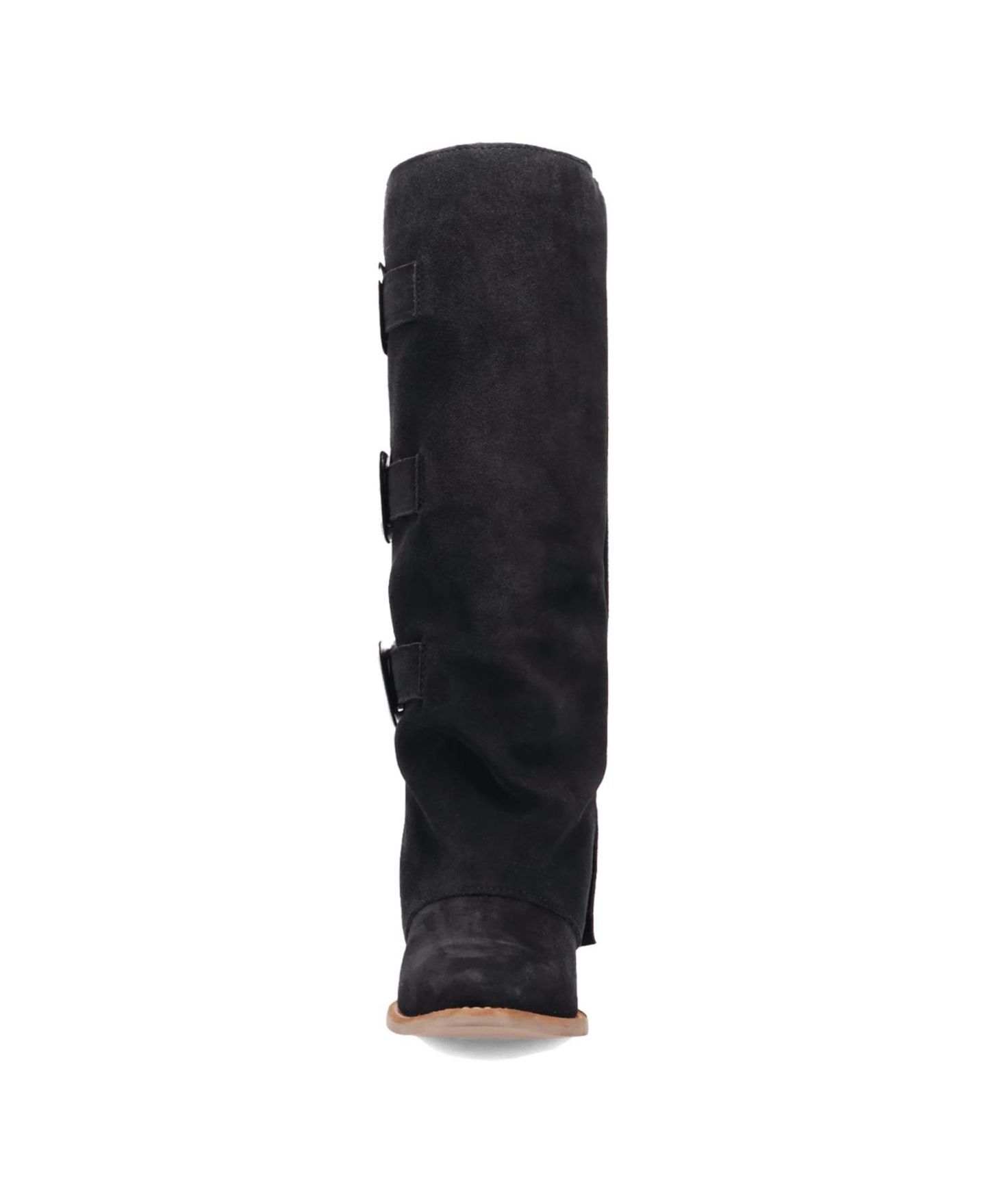 Женские ботинки Dingo Buckle Bunny Suede Leather Boot, цвет: Чёрный — фото 5
