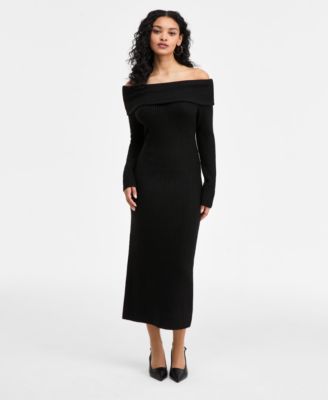 Women's Off-The-Shoulder Sweater Dress, Macy's Exclusive