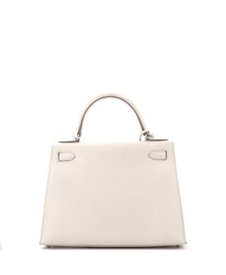 Kelly 28 Handbag Light Epsom with Palladium Hardware