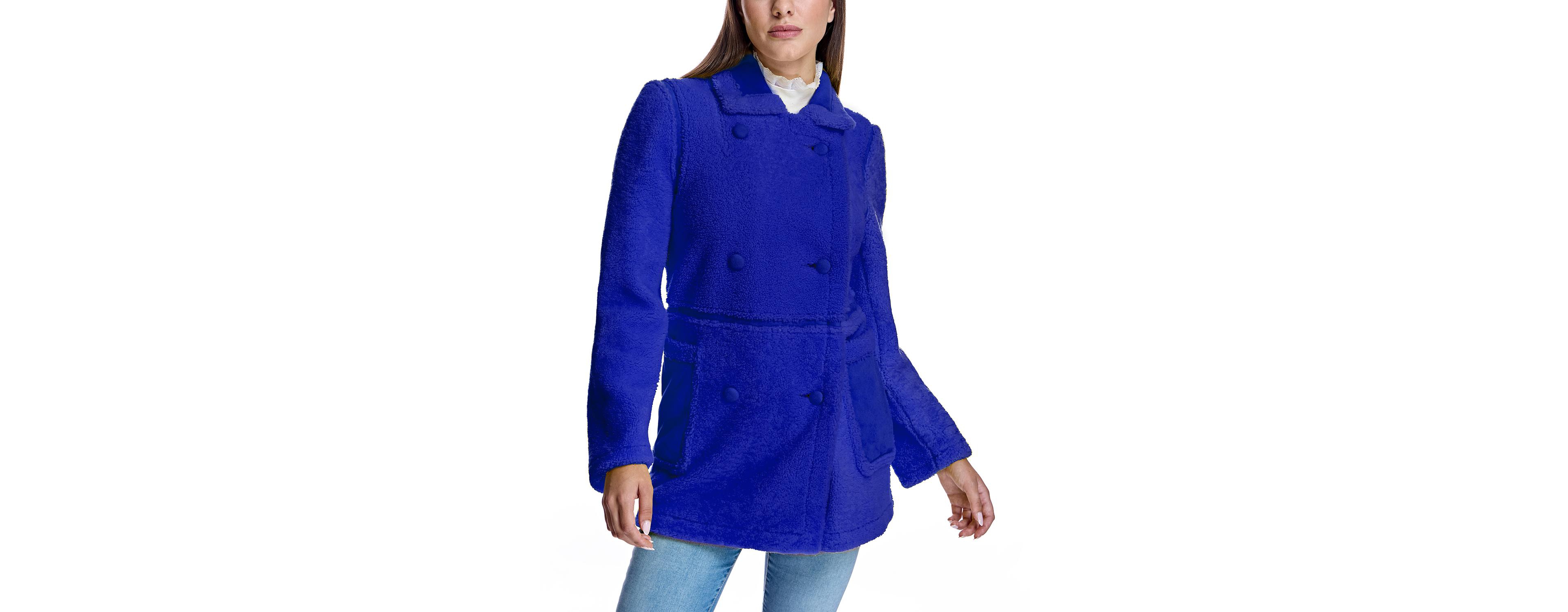 Julia & Stella By Maximilian Women's Shearling Lamb Pea Jacket