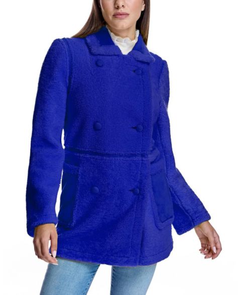 Женские куртки Julia & Stella By Maximilian Women's Shearling Lamb Pea Jacket
