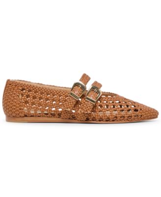 Women's Baylee Woven Double Strap Mary Jane Flats