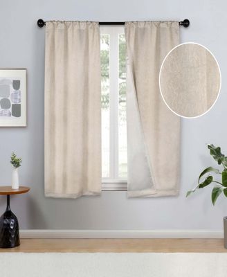 Senna Textured Blackout Curtain Set of 2 Panels, 26"x 63"