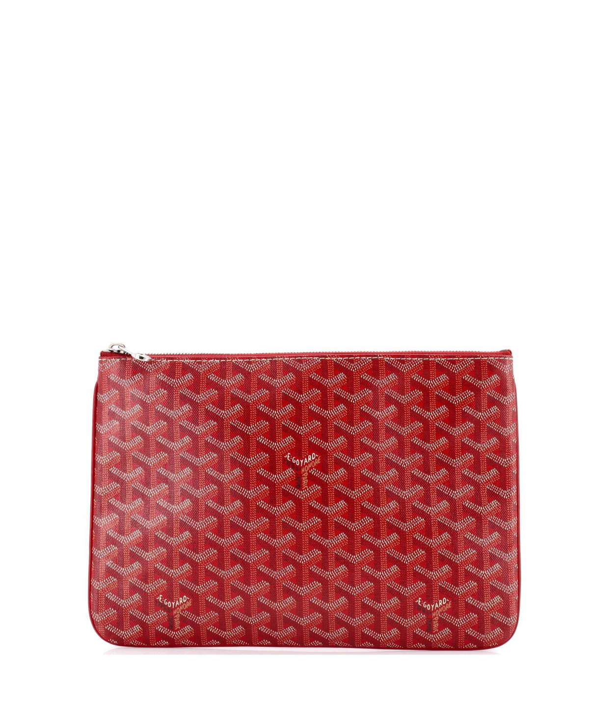 Pre-Owned Goyard Mm Senat Zip Pouch Coated Canvas