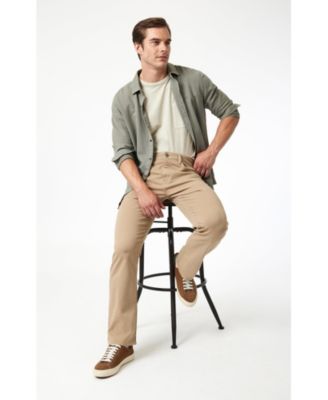 Men's Mavi Matt Relaxed Straight Leg In Khaki Casual Twill