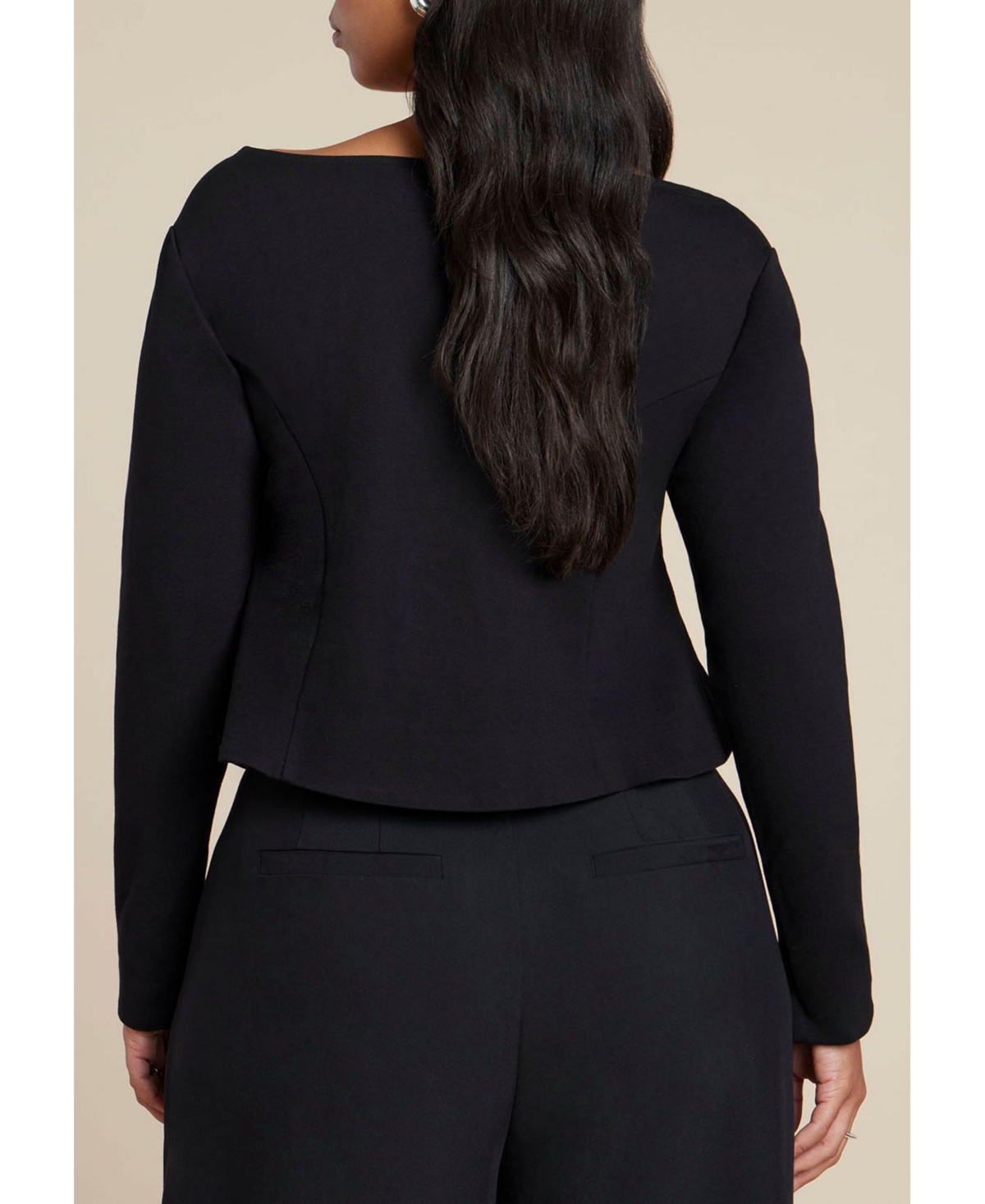 Eloquii Women's Button Up Wide Neck Top