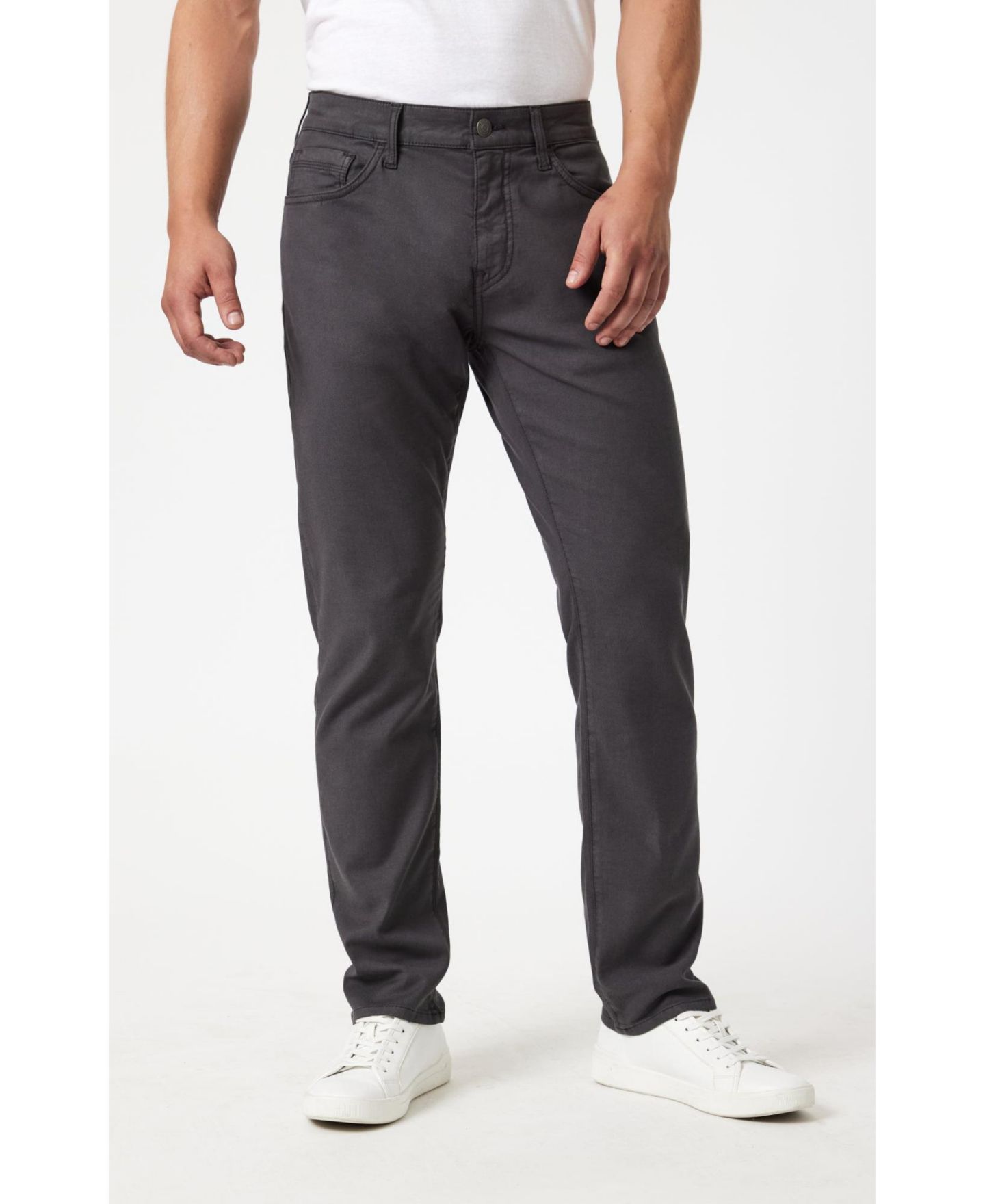Мужские брюки Mavi Jeans Mavi Jake Slim Leg In Ash Luxe Twill, цвет: Тёмный серый — фото 1