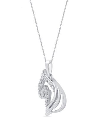 Diamond Horse Pendant Necklace (1/10 ct. t.w.) in Sterling Silver