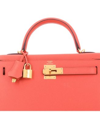 Kelly 28 Handbag Red Epsom with Gold Hardware