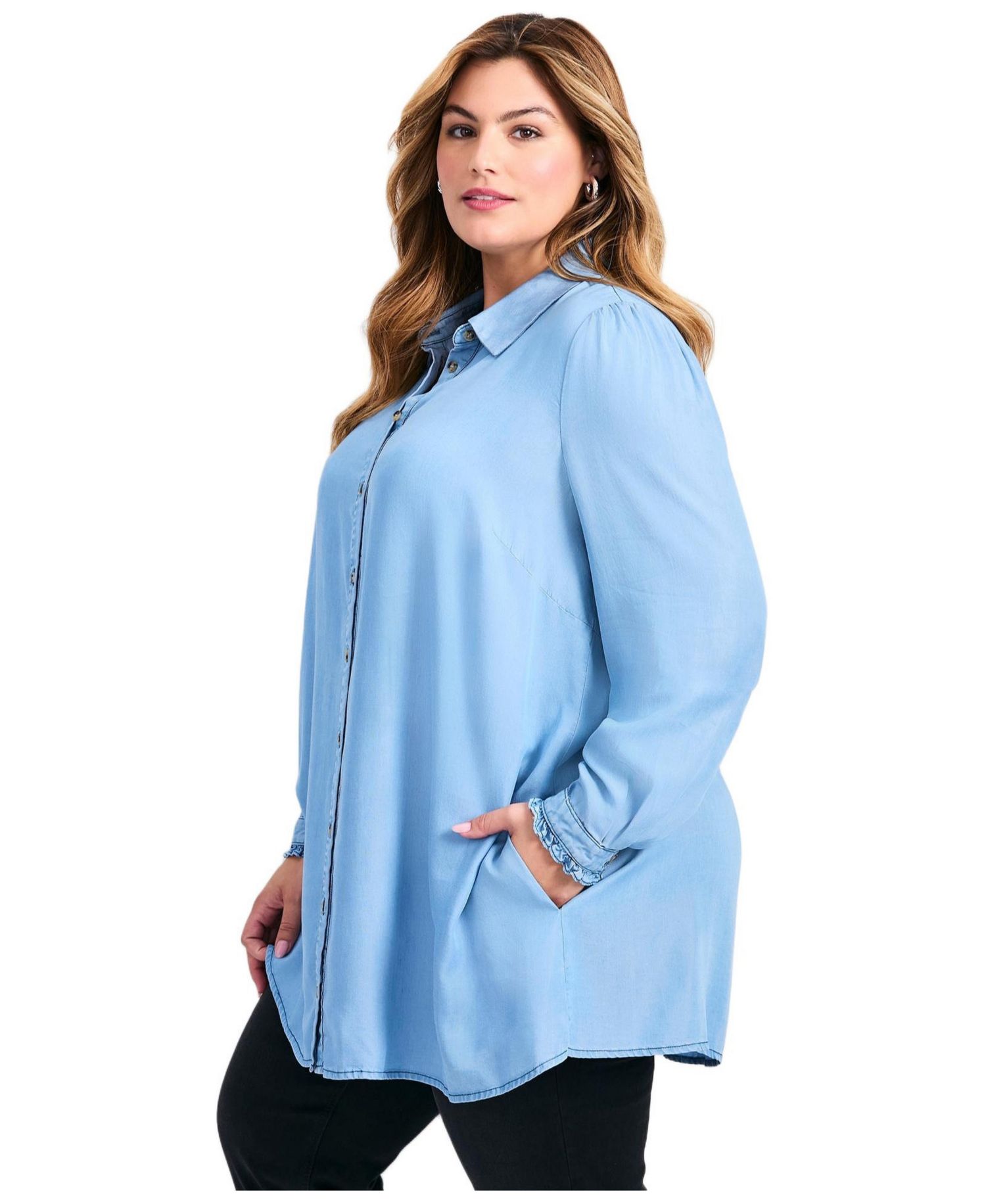 Women's Plus Size Sia Chambray Shirt