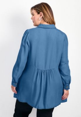 Women's Plus Size Sia Chambray Shirt