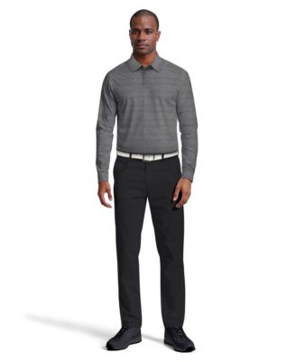 Men's Jaspe Print Long-Sleeve Golf Polo Shirt