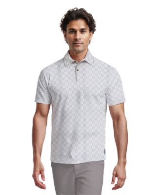 Men's All-Over Batik Geometric-Print Short-Sleeve Golf Polo Shirt