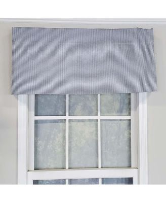 Tailored Stylish Classic Small Check Croswell Window Valance 3" Rod Pocket 50" X 14" Blue