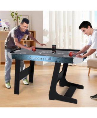 56 Inch Air Hockey Table with Powerful 12V Motor and LED Digital Scoreboard