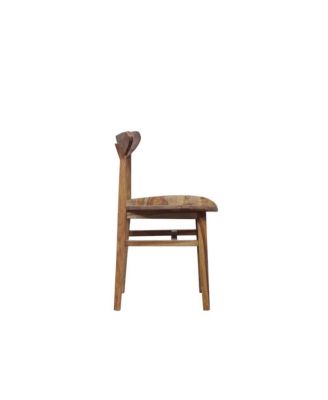 Fusion Solid Sheesham Wood Dining Chair, Natural (Set of 2