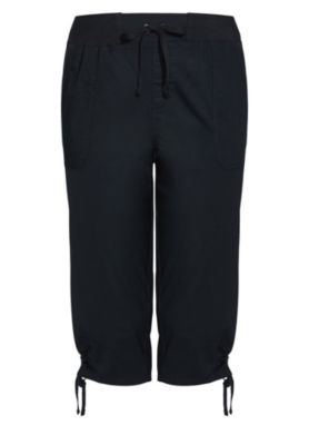 Women's Plus Size Cotton Cinch Capri